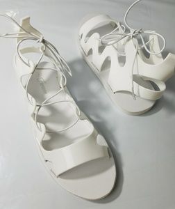 Forever Lace Up Jelly Gladiator Sandals PVC